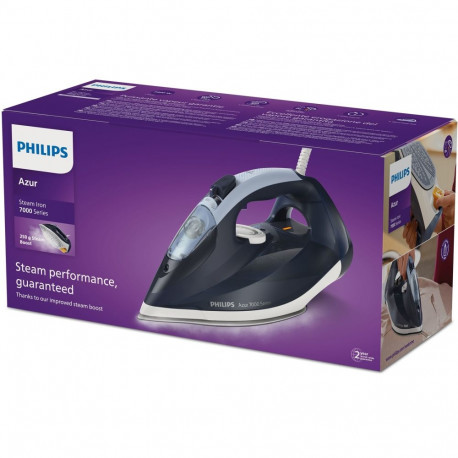 Iron - Philips DST7030 Steam Iron, 2400W, SteamGlide soleplate, Blue