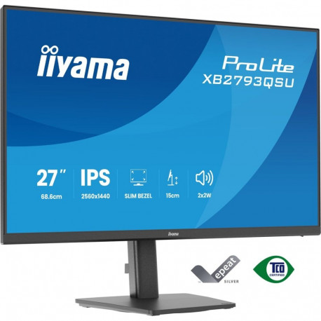 Monitor - iiyama XB2793QSU-B1 27-Inch QHD 2560x1440 IPS HDMI Display Black