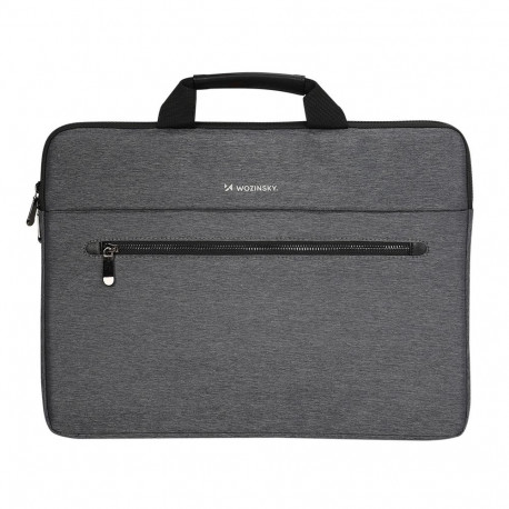 Wozinsky WTL-15 15.6" Laptop Bag with Handle and Metal Zipper - Gray