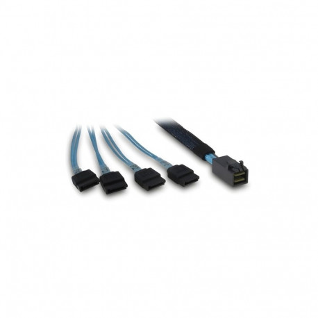 Inter-Tech SFF-8643 - 4x SATA/SAS 0.7m 12Gbit/s, sinine