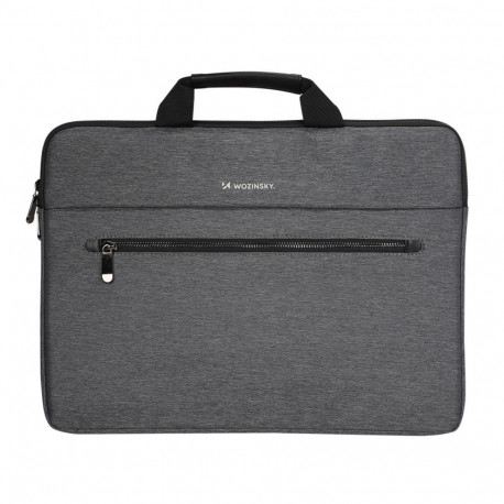 Wozinsky Wozinsky WTL-15 15.6" Laptop Bag with Handle and Metal Zipper - Gray