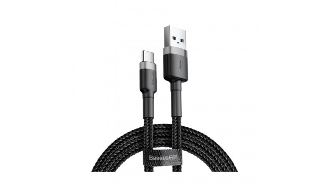Cable USB2.0 A plug - USB C plug 1.0m QC3.0 gray+black BASEUS