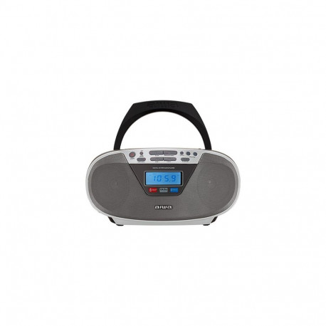 Aiwa BBTU-400SL portable stereo system Analog & digital 6 W FM Silver MP3 playback