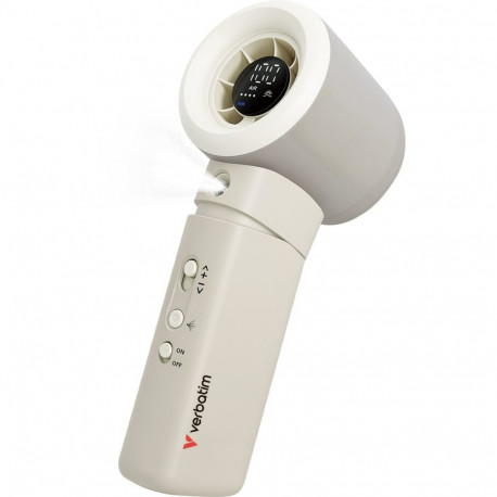 Taskuventilaator Verbatim Cool ´n´ Go Aqua Breeze White/Silver - valge/hõbedane, värskendava uduspre