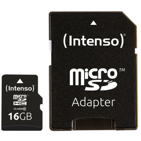 Intenso mälukaart microSDHC 16GB Class 10 + adapter