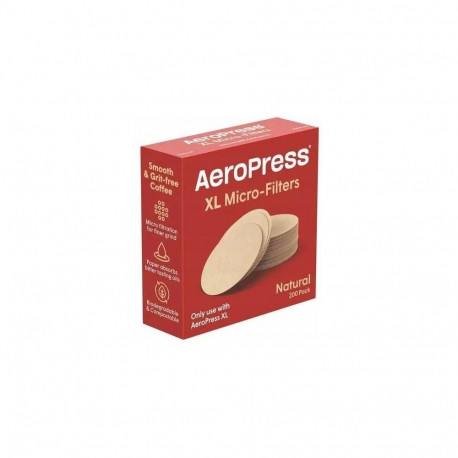Aeropress paper coffee filters, natural, XL 200 pieces