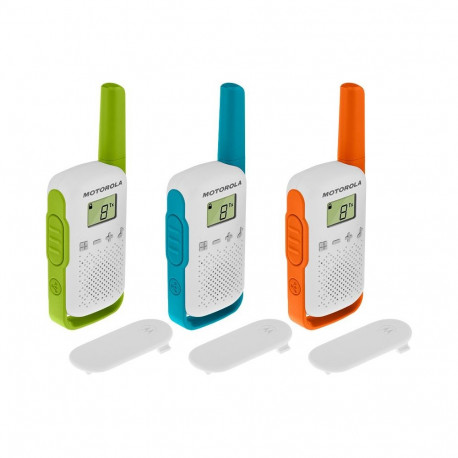 Motorola T42 kahepoolne raadio 16 kanalit sinine, roheline, oranž, valge