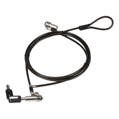 Conceptronic CUSTODIO02BNTM Keyed Dual Head Laptop Lock, Nano Lock Slot, Master Keyed Compatible, 1.