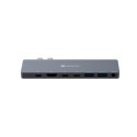 Canyon CNS-TDS08DG laptop dock/port replicator Grey