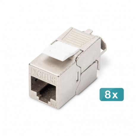 Digitus CAT 6A keystone-moodul, varjestatud, tööriistavaba paigaldusühendus, 8tk