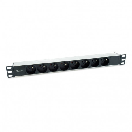 Equip 333313 power distribution unit (PDU) 8 AC outlet(s) 1U Black, Silver