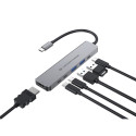 Conceptronic dokkimisjaam DONN33G 6-in-1 USB 3.2 Gen 1, HDMI, USB-A 5Gbps x 2, USB-C 5Gbps x 2, 100W