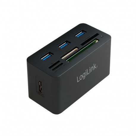LogiLink sülearvuti dokk/portreplikaator CR0042 juhtmega USB 3.2 Gen 1 (3.1 Gen 1) Type-A, must