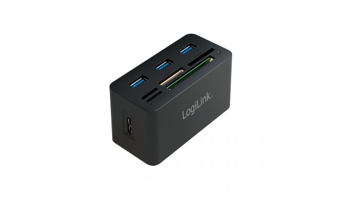 LogiLink sülearvuti dokk/portreplikaator CR0042 juhtmega USB 3.2 Gen 1 (3.1 Gen 1) Type-A, must