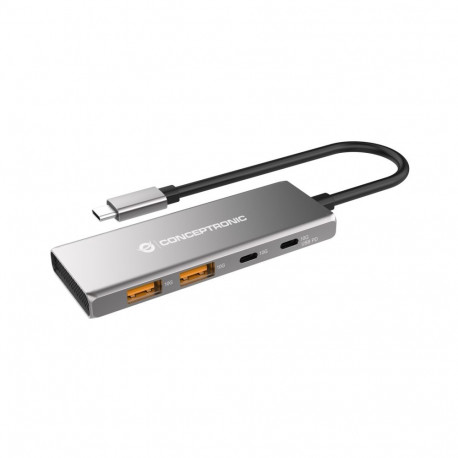 Conceptronic USB-jaotur HUBBIES15G USB 3.2 Gen 2 (3.1 Gen 2) Type-C 10000Mbit/s, hall
