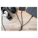 "PYTHON USB-C/USB-A > USB-C/USB Micro-B/Lightning (ST-ST) 1m Ladekabel Textilmantel Schwarz"