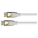 Python DisplayPort 2.0 kaabel 2m nailonpunutisega, valge
