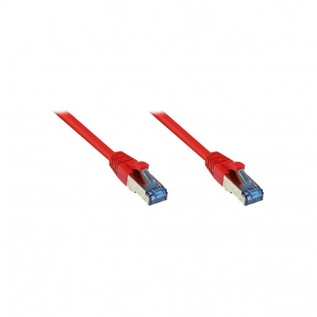 "GoodConnections Patchkabel mit Rastnasenschutz, Cat. 6A, S/FTP, PiMF, halogenfrei, 500MHz, rot, 10m