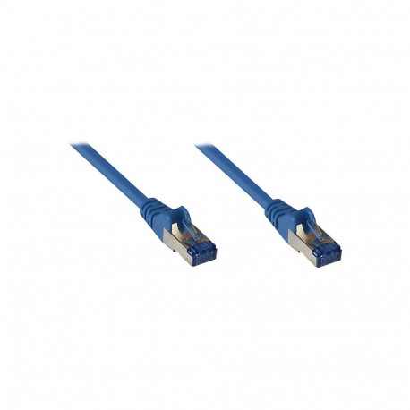 "GoodConnections Patchkabel mit Rastnasenschutz, Cat. 6A, S/FTP, PiMF, halogenfrei, 500MHz, blau, 15