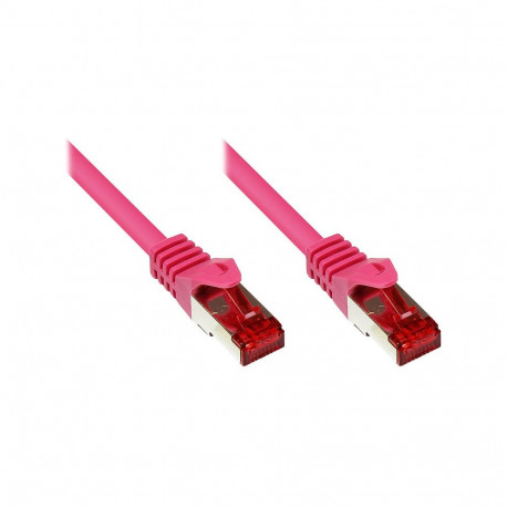 "GoodConnections Patchkabel mit Rastnasenschutz, Cat. 6, S/FTP, PiMF, PVC, 250MHz, magenta, 20m,"
