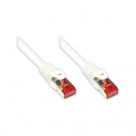 "GoodConnections Patchkabel mit Rastnasenschutz, Cat. 6, S/FTP, PiMF, PVC, 250MHz, weiß, 20m,"
