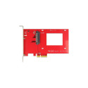 "PCI Express x4 Karte > 1 x intern U.2 NVMe SFF-8639"