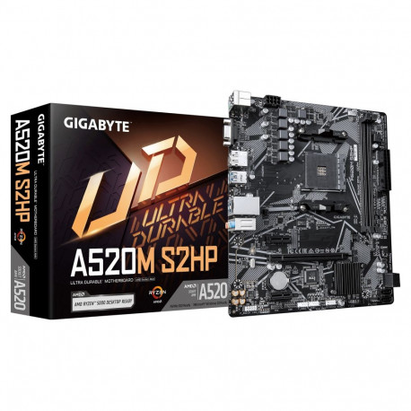 GIGABYTE emaplaat A520M S2HP AM4 2xDDR4 D-sub HDMI DP M.2