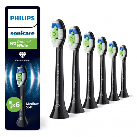 "Aufsteckzahnbrste HX6066/88 / Sonicare W2 Optimal White 6-Pack Schwarz"