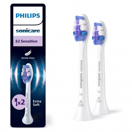 Sonicare asendusharjapead HX6052/87 tundlikele hammastele, 2tk, valged