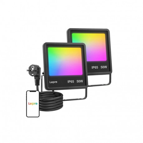 Outdoor LED Floodlight - Lepro F1 50W Smart RGB LED Floodlight