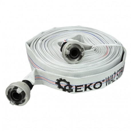 Geko fire hose 1" G70001, 20m, 2"/52mm, 8bar, quick coupling 2pcs.