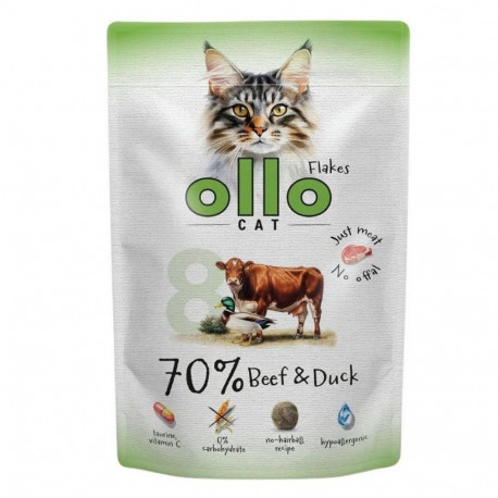 OLLO kasside märgtoit nr 8, veise- ja pardilihaga, 85g