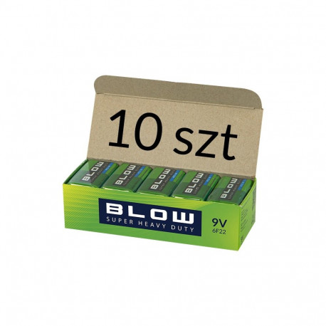 Battery 9V 6F22 Super Heavy Duty 10 pieces