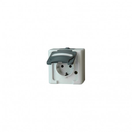 "KOPP 103356006 BLUE ELECTRIC Schuko Steckdose m.Klappd. grau"