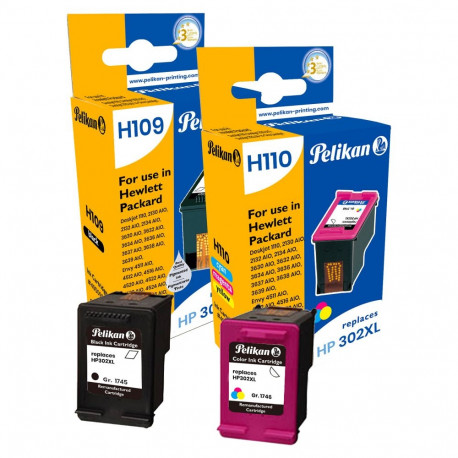"Pelikan Tinte HP 302XL Multi-Pack B/C/M/Y"