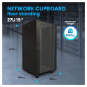 Extralink rack-kapp 27U 600x800, must