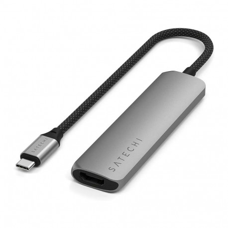 "Satechi USB-C Slim Multi-Port Hub (4 in 1 Adapter), Space Grau, ST-P4SM"