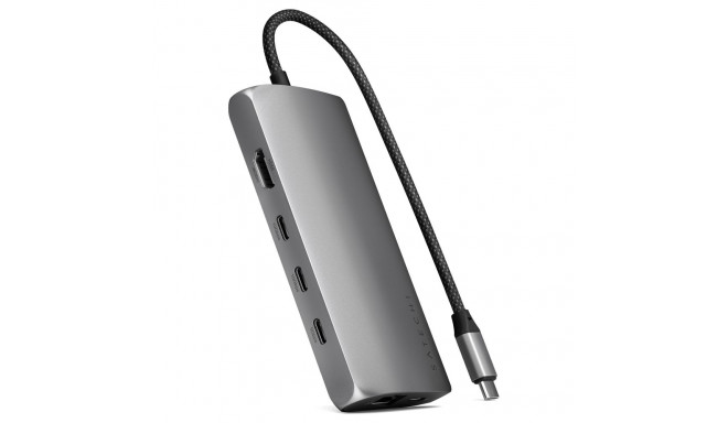 Satechi mitme pordiga adapter USB-C 8K Ethernetiga V3, kosmosehall