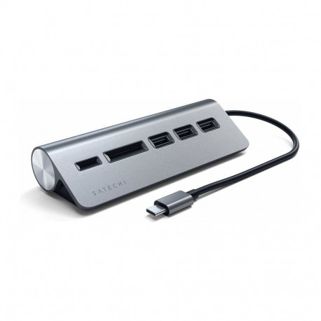 "Satechi Type-C Aluminum USB Hub & Card Reader, Space Grau, ST-TCHCRM"
