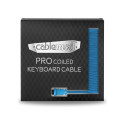 "CableMod PRO Coiled Keyboard Cable Micro-USB zu USB Typ A, Spectrum Blue - 150cm"