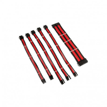 "Kolink Core Adept Braided Cable Extension Kit - Black/Red"