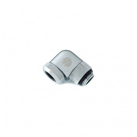 Bitspower Multi-Link-adapter 90° G1/4 Zoll AG kuni 12mm AD kõvatorule, pööratav, hõbedane