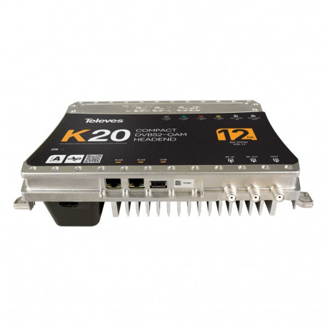 Televes peajaam K20-12 kompaktne 12-transponderiga DVB-S2-st QAM-iks