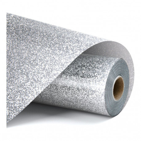 "LOKLiK Plotterfolie Glitzer - Silber - 30,5 x 90 cm"