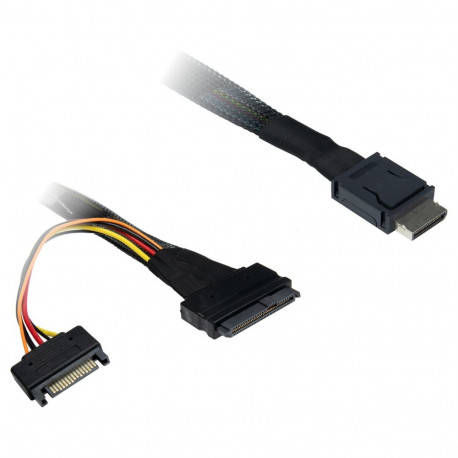 "Inter-Tech Kabel SFF 8611-4i - SFF 8639, SATA Power 0,75m"