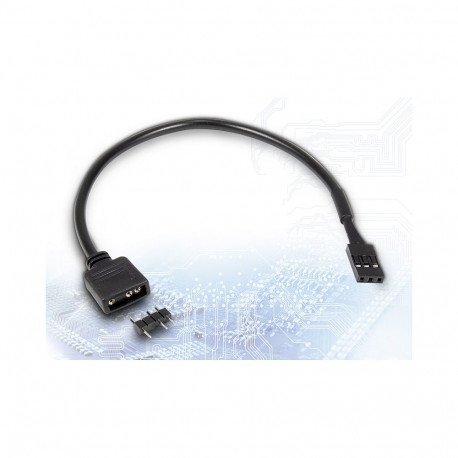 "Inter-Tech Adapter 1x 3pin 5V RGB -> 1x VDG-Anschluss, 20cm retail"