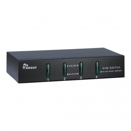 "Inter-Tech KVM Switch AS-41UA VGA, 4 Port, Metall V2"