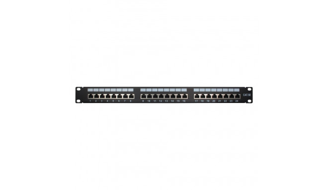 "Inter-Tech 19"" Patchpanel Cat.5e STP 24 Port Metall"