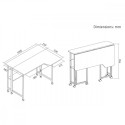 Folding desk, mobile MC-126 L/W