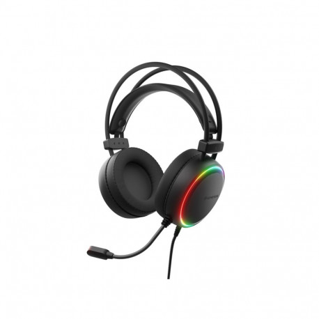 Genesis kõrvapealsed kõrvaklapid Neon 614 RGB USB mikrofoniga valgustusega, must